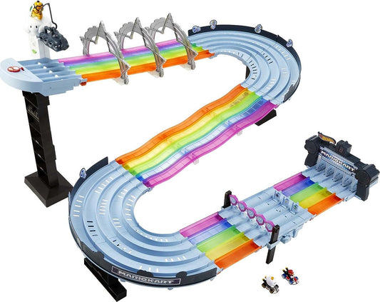 Hot Wheels Mario Kart Rainbow Road Raceway 8-Foot Track Set