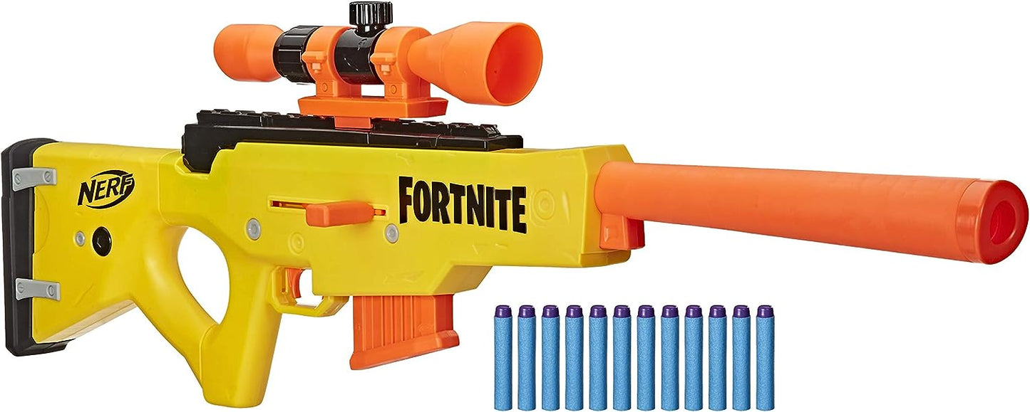 NERF Fortnite BASR-L Bolt Action - Includes Removable Scope, 6-Dart Clip and 12 Official Elite Darts