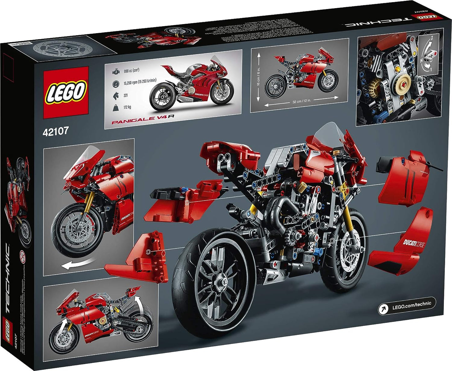 LEGO Technic Ducati Panigale V4 R Motorcycle 42107 Building Set